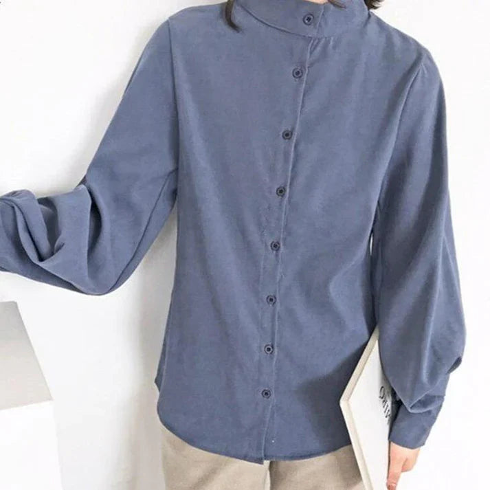 Heidi-Mode | Klassische Rollkragenbluse mit Ballonärmeln