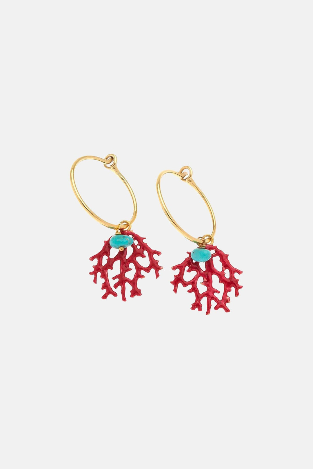 HOOPS "SMALL KORALLI" RED/GOLD
