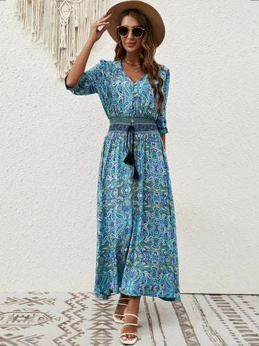 Boho maxi jurk met split