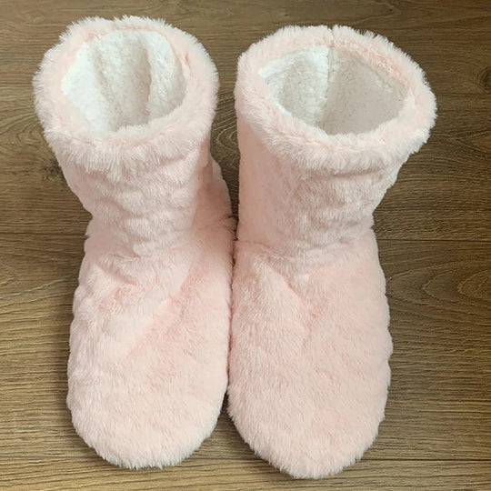 Heidi-Mode | Memory Foam Hausschuhe Mit Fell Und Thermofunktion In Stiefelettengröße