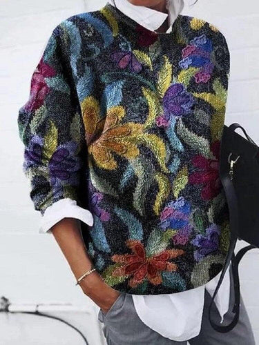 Heidi-Mode | Sweater Damen Floral Sweater