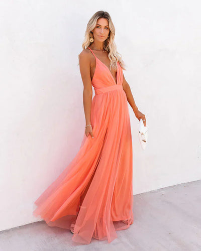 langes kleid 'petal dust' (staub von blütenblättern)