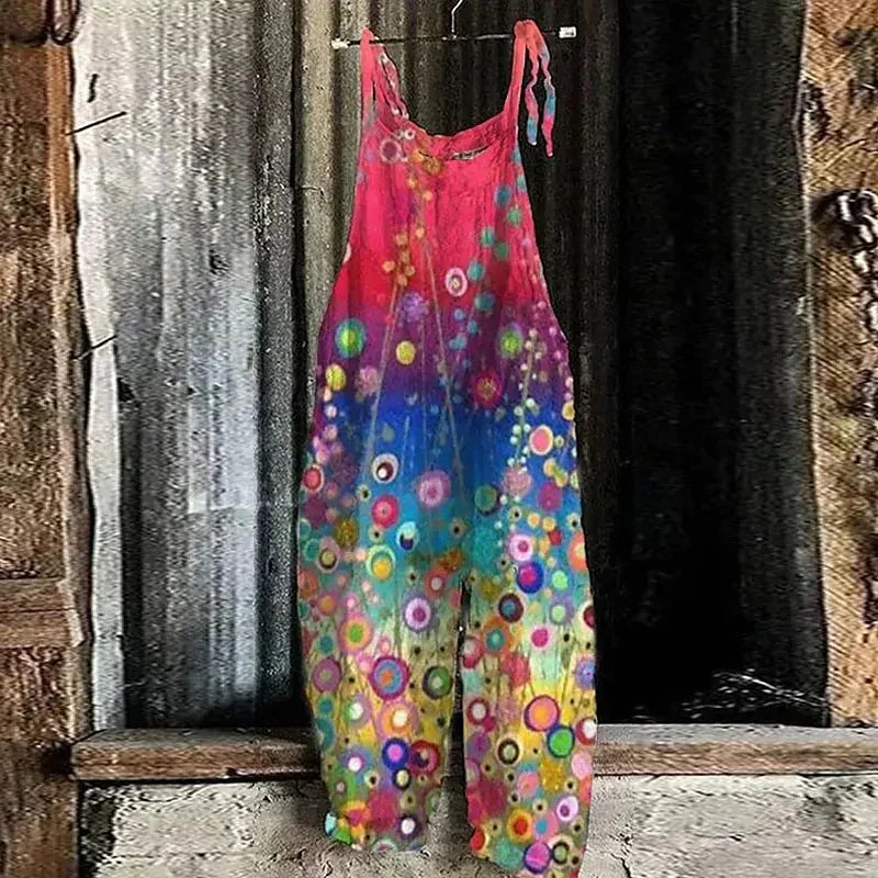 Heidi-Mode | Gemusteter Jumpsuit Bunt Cartoon
