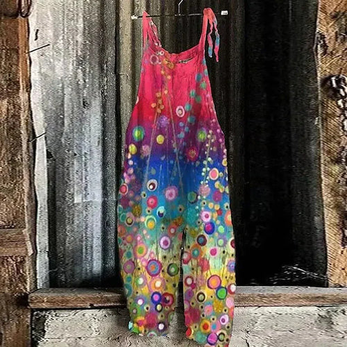 Heidi-Mode | Gemusteter Jumpsuit Bunt Cartoon