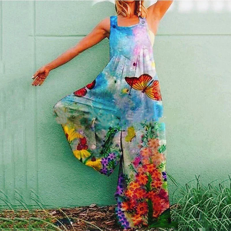 Heidi-Mode | Gemusterter Jumpsuit Bunt Natürlich