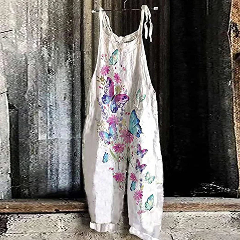 Heidi-Mode | Gemusterten Jumpsuit Bunt Schleife