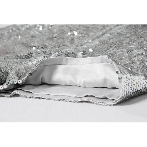 Heidi-Mode | Pailletten Shorts Hohe Taille Oring Reißverschluss Front Bodycon