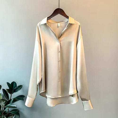 Heidi-Mode | Elegantes Satin Touch Damenhemd
