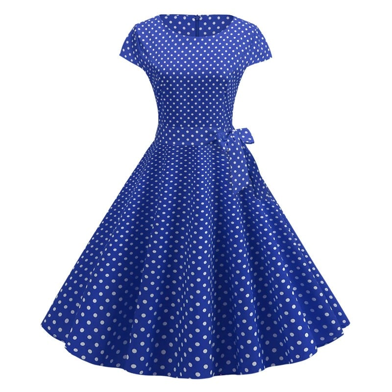 Heidi-Mode | Pin Up Kleid Blau und Weiß