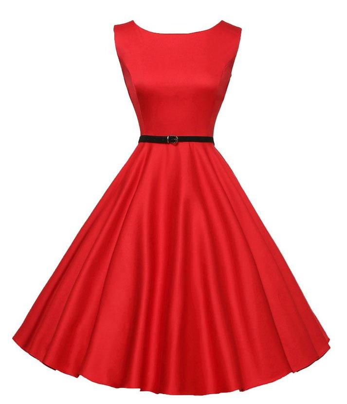 Heidi-Mode | Rockabilly Kleid Rot