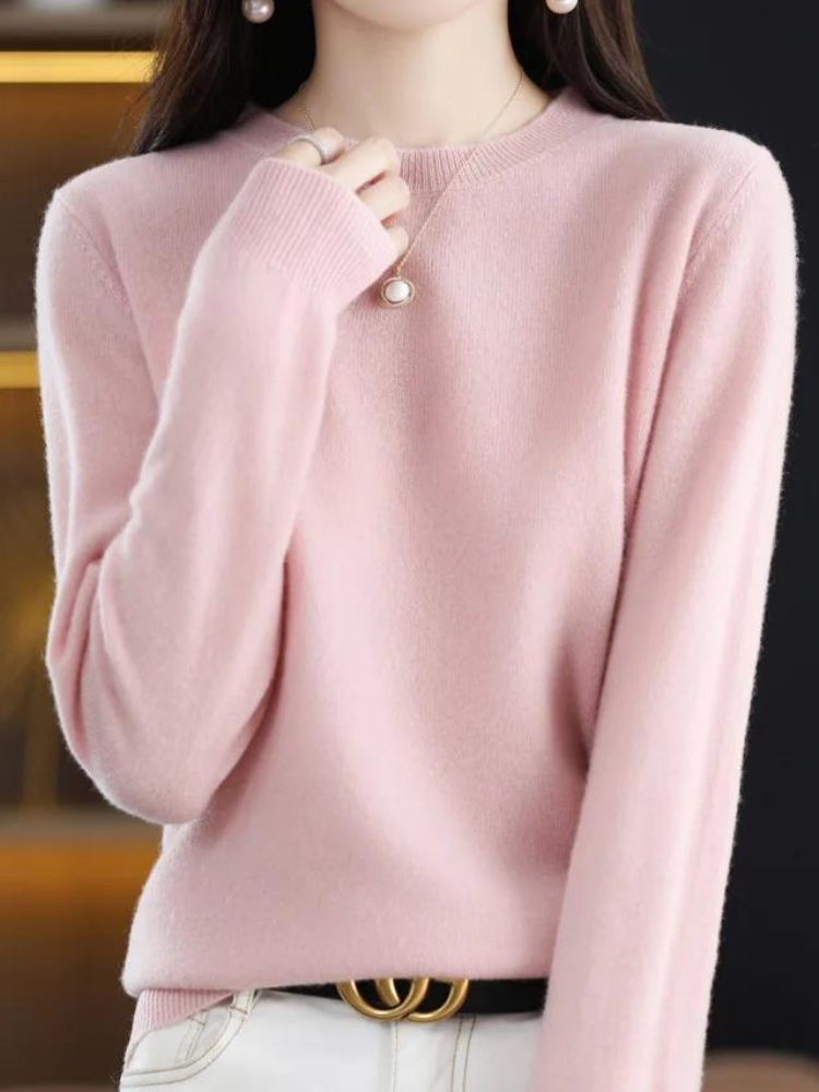 Bequemer Wollpullover mit langen Ärmeln