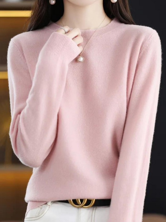 Bequemer Wollpullover mit langen Ärmeln