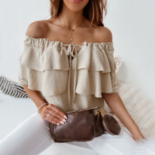 Off-shoulder Geschichtetes Oberteil