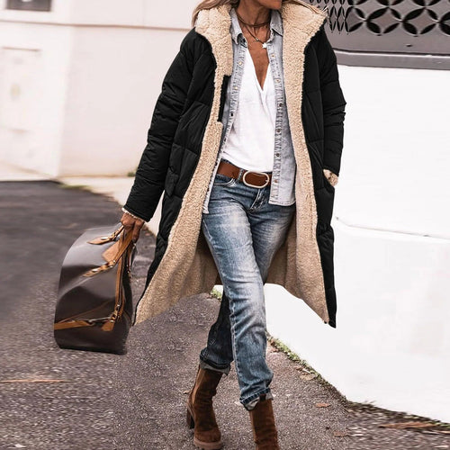 Heidi-Mode | Langer Damenparka Teddyfleece