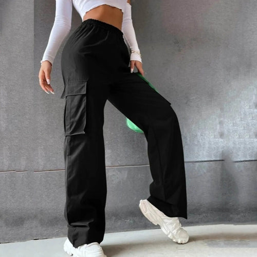 Heidi-Mode | Herbst Damen Hoch Geschnittene Cargo-Hosen