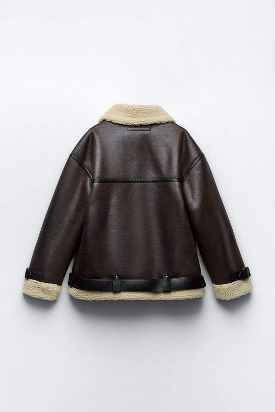 Braun Lederjacke