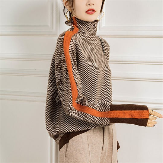 Eleganter Rollkragenpullover mit vollem Arm