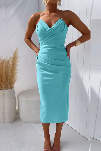 Heidi-Mode | Leroy Strapless Midi Abendkleid