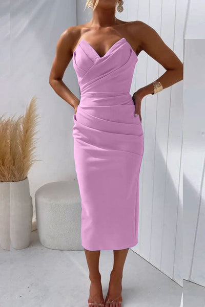 Heidi-Mode | Leroy Strapless Midi Abendkleid
