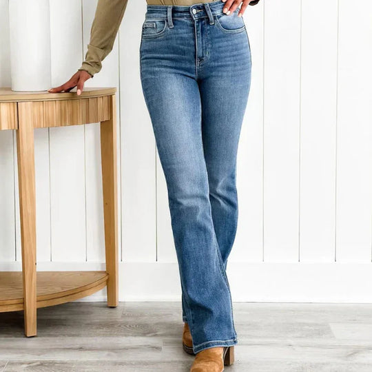 Bildhauerische Vintage Bootcut-Jeans