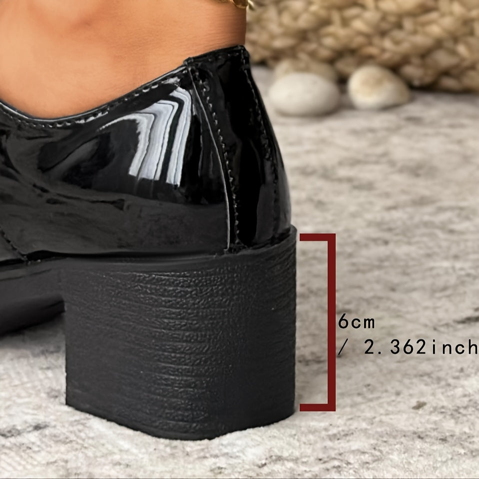 Heidi-Mode | Elegante Mary Jane Pumps mit Bequemem Blockabsatz