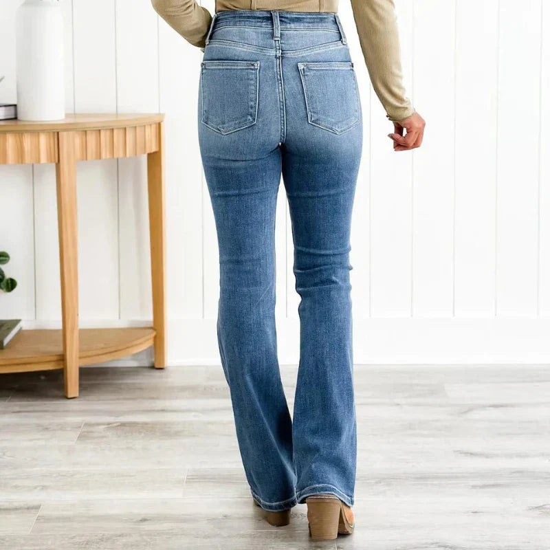 Bildhauerische Vintage Bootcut-Jeans