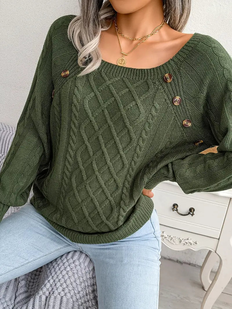 Pullover mit Knopfleiste gestrickt