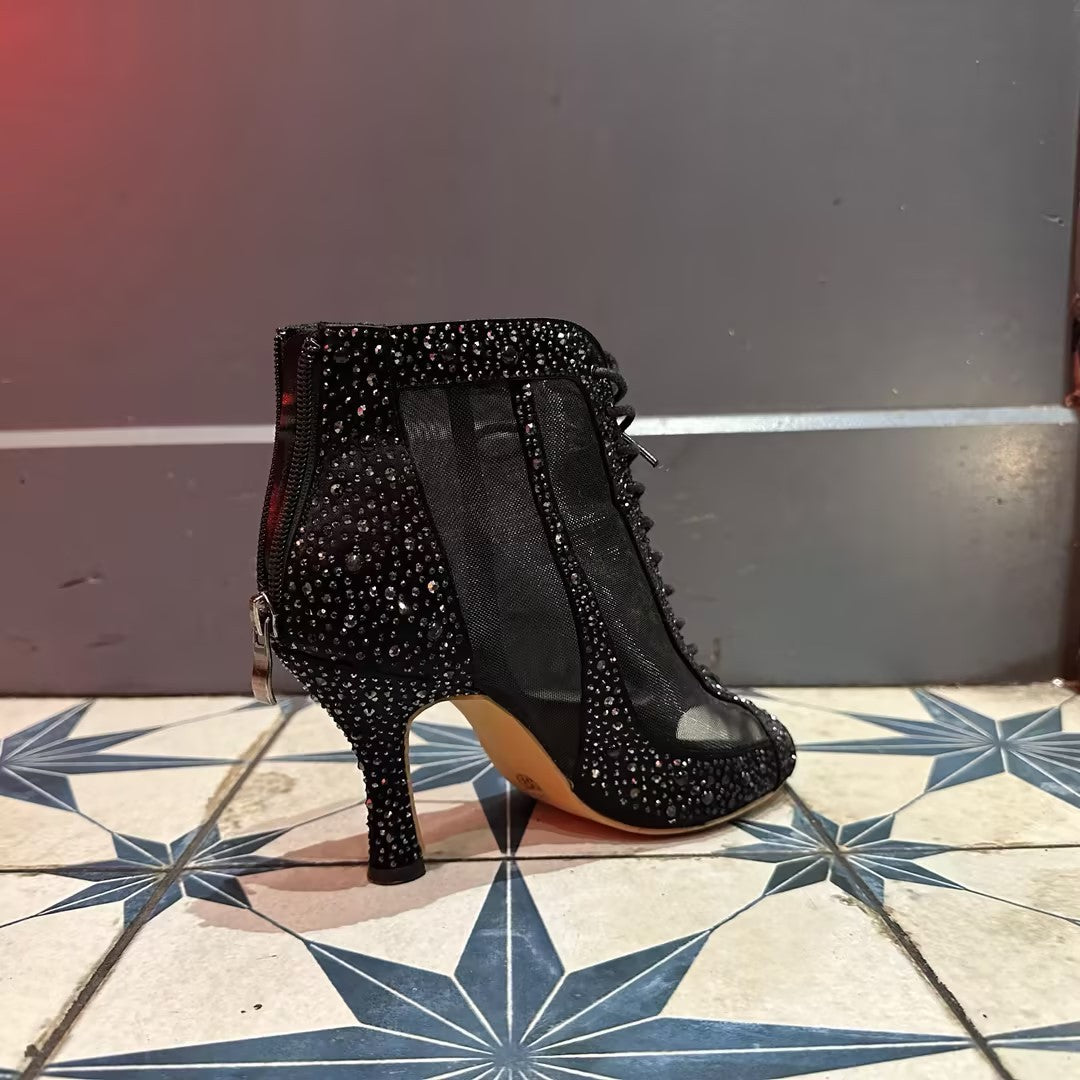 Heidi-Mode | Strass Lateinische Tanzschuhe Erwachsene Frauen Mittel Hoher Absatz