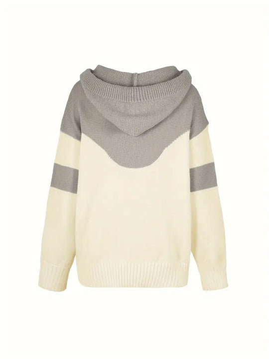 – lässiger farbblockpullover