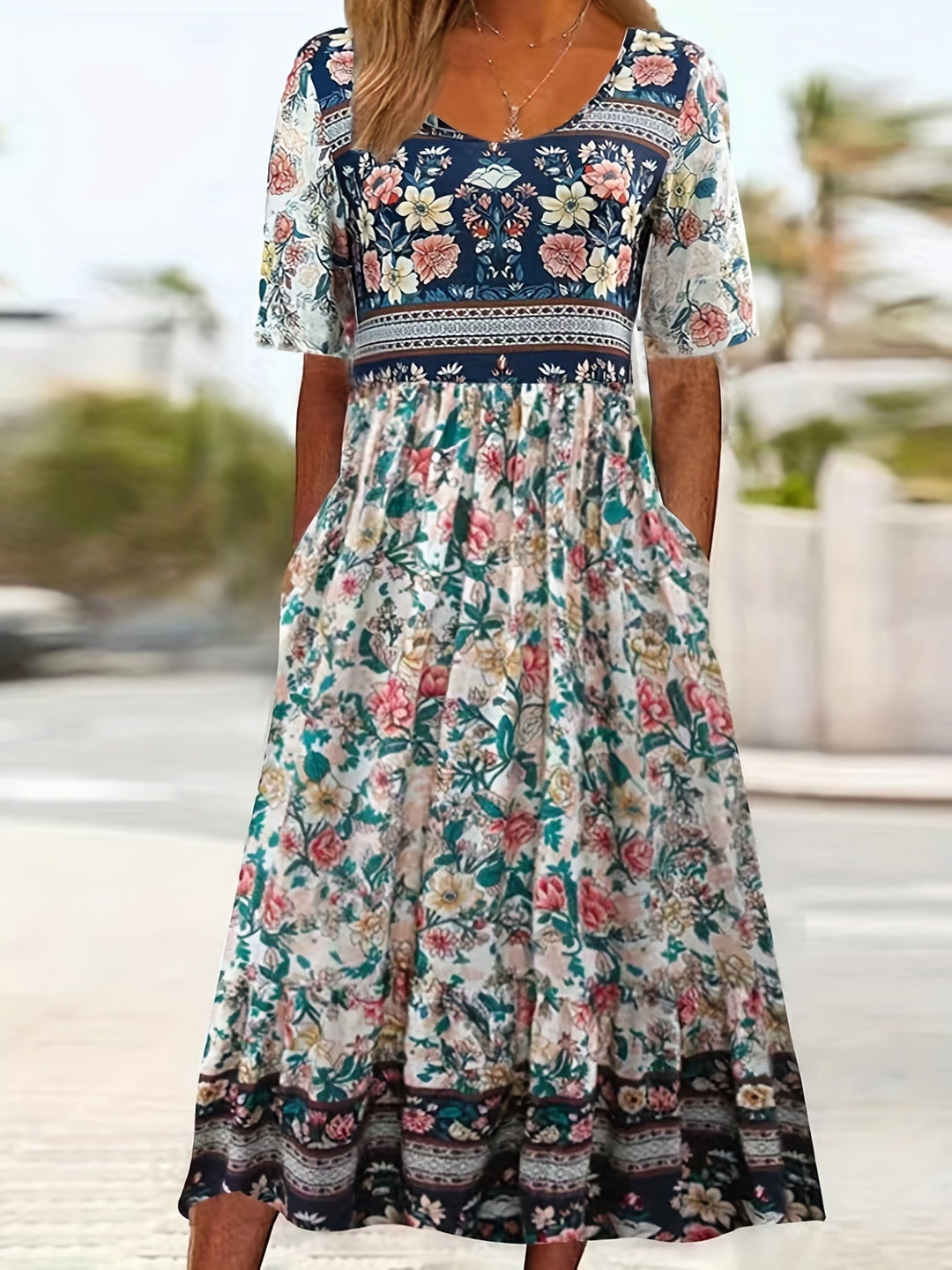 Plus Size Boho-Maxikleid - Elena