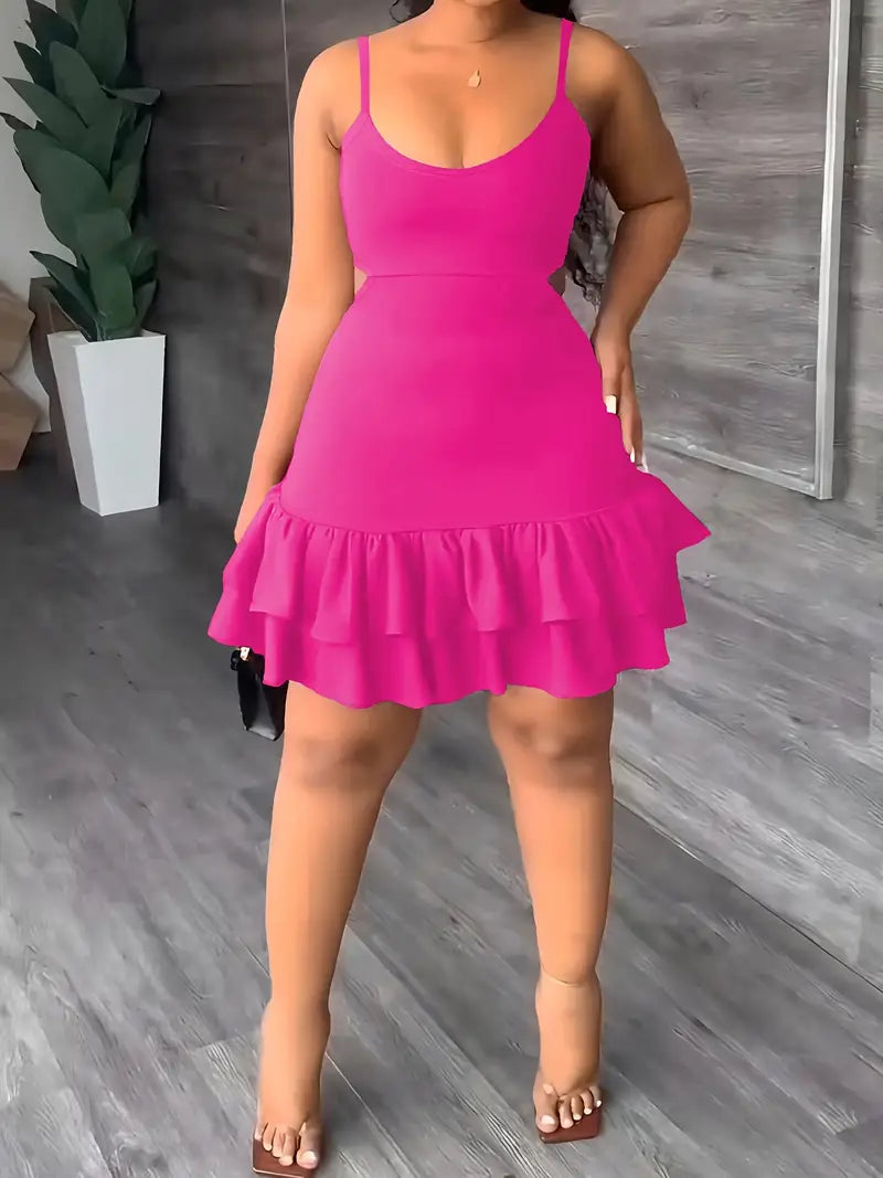 Heidi-Mode | Leichte Sommerkleid mit Geschichteten Rüschen und Ausschnitt