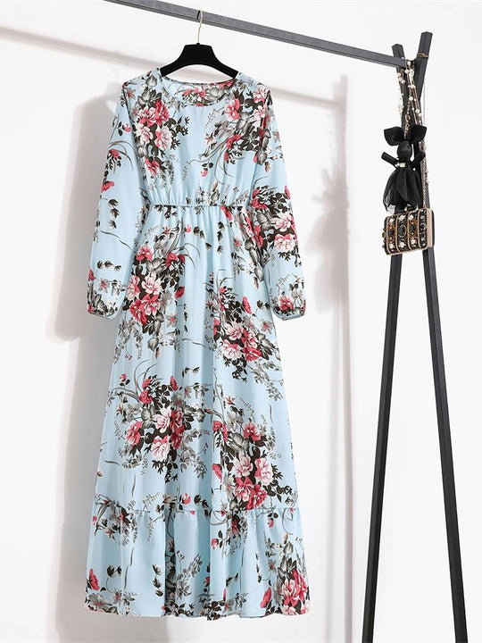 jurk met bohemien bloemenprint