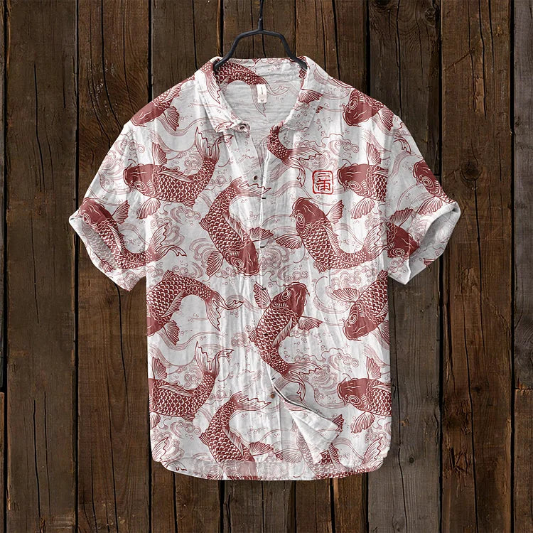 Heidi-Mode | Vintage Fisch Japanische Kunst Shirt
