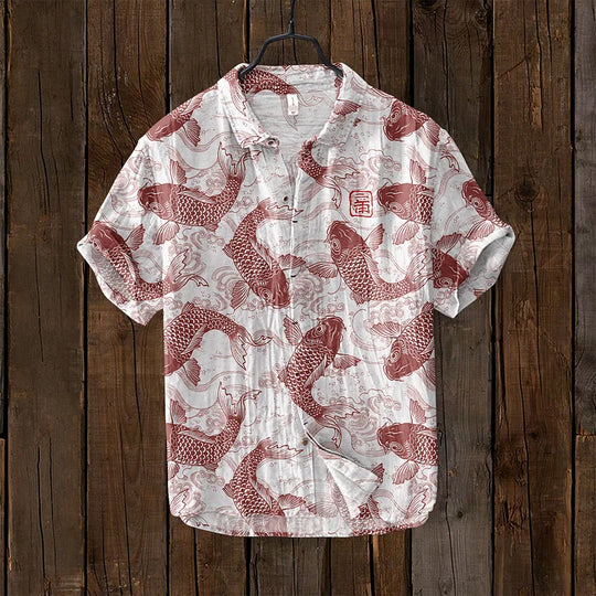 Heidi-Mode | Vintage Fisch Japanische Kunst Shirt