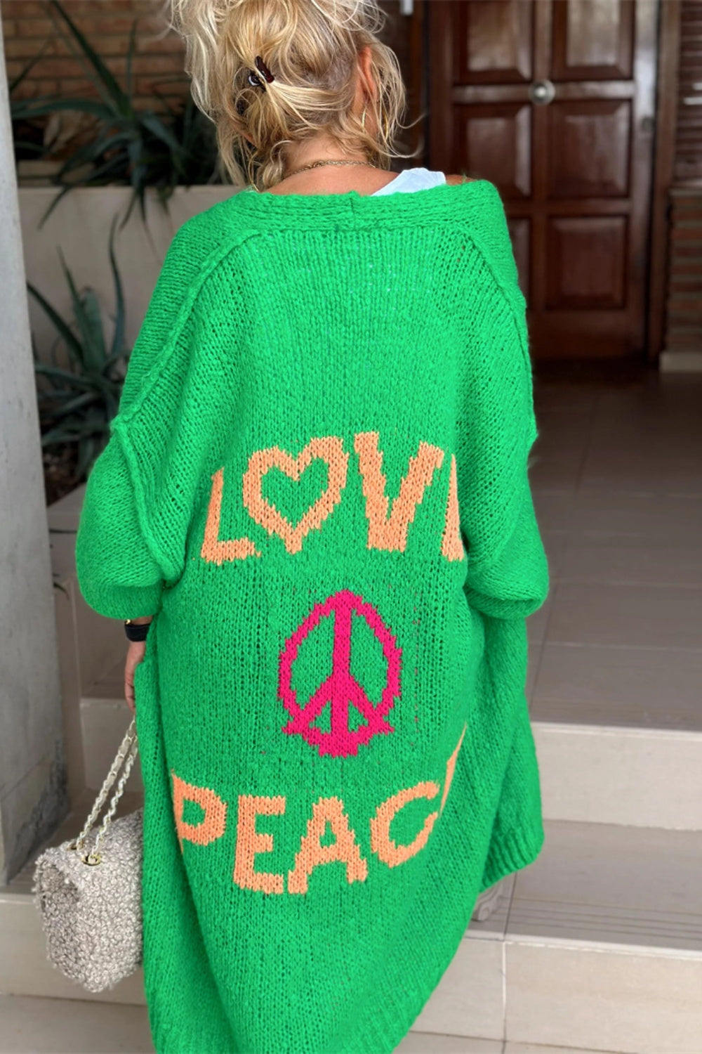 Heidi-Mode | Buchstaben Fall Schulter Lange Ärmel Cardigan