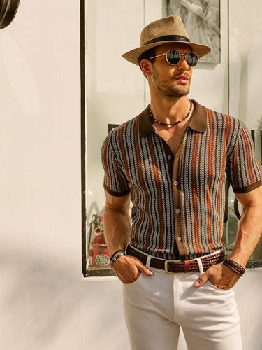 Heidi-Mode | Retro 70S Gestreiftes Vintage Hemd