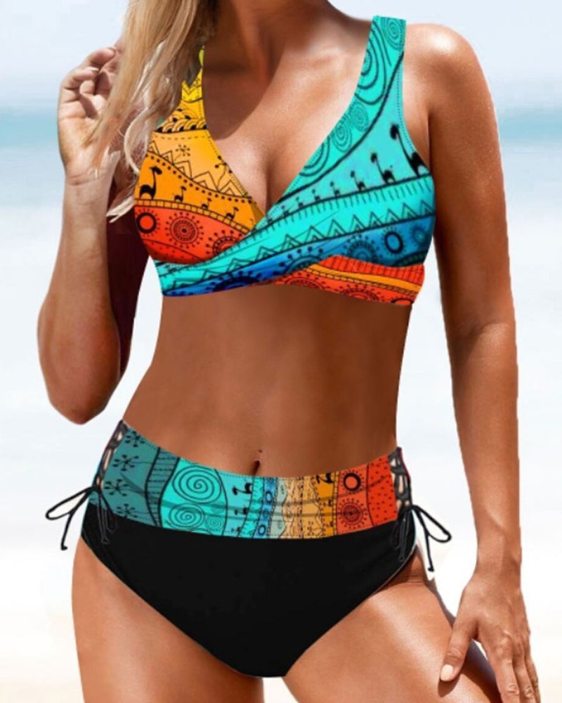 Heidi-Mode | Bikini mit Buntem Badeanzug