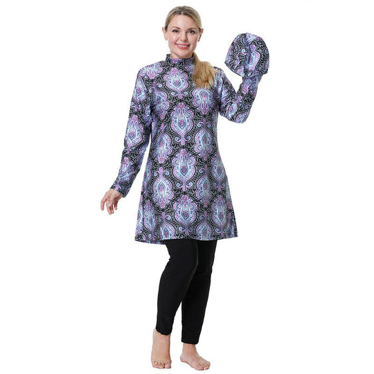 Heidi-Mode | 3Xl 8Xl Gedruckte Halal Arabische Frauen Badebekleidung Badeanzug Burkinis