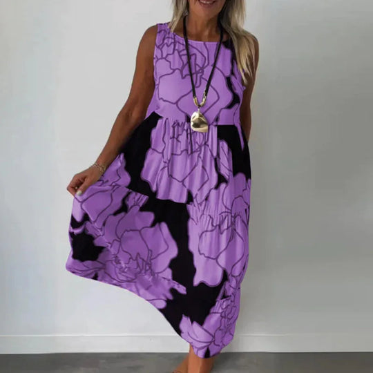 Heidi-Mode | Gepunktetes Kleid Ohne Ärmel