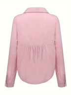 Elegante bluse mit langen Ärmeln