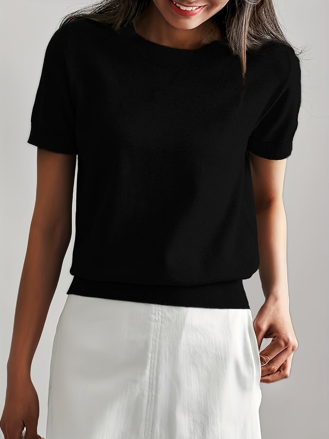 Heidi-Mode | Lässiger Pullover mit Kurzen Ärmeln für Frühling und Sommer