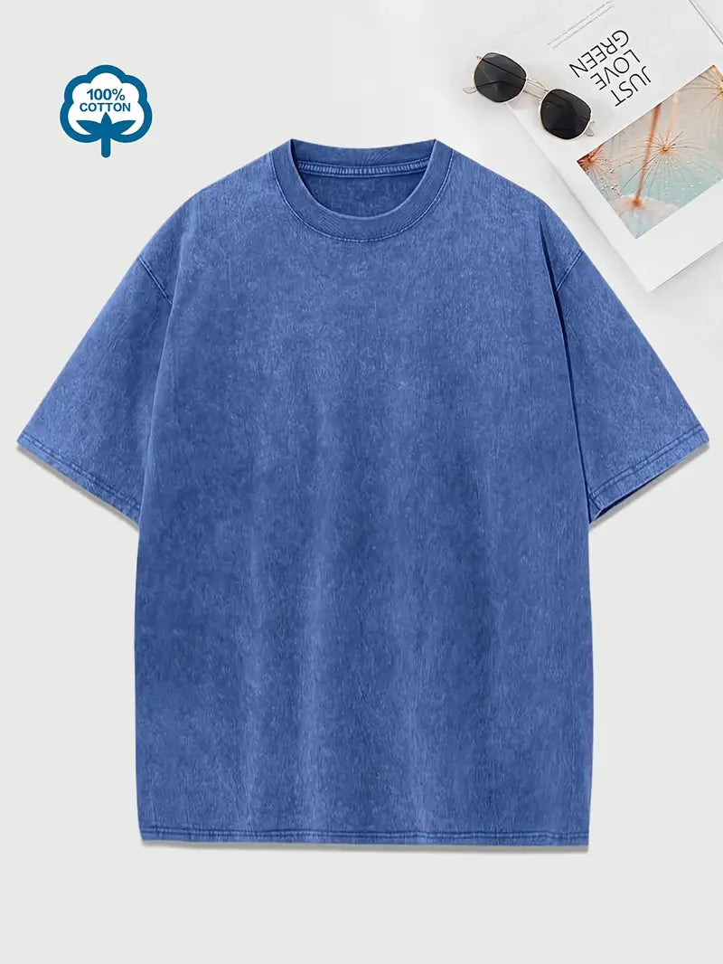 Heidi-Mode | Baumwoll-T-Shirt mit Rundhalsausschnitt