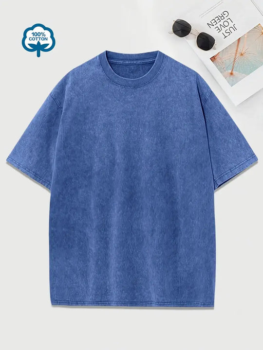 Heidi-Mode | Baumwoll-T-Shirt mit Rundhalsausschnitt