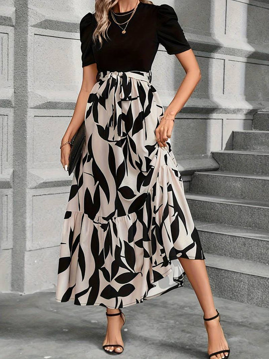 Heidi-Mode | Kleid mit Floralem Druck und Rundhalsausschnitt