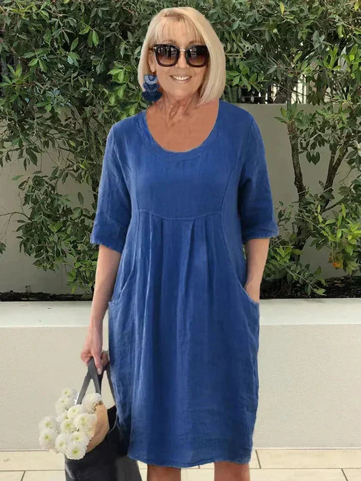 Heidi-Mode | Mischung aus Baumwolle und Leinenkleid