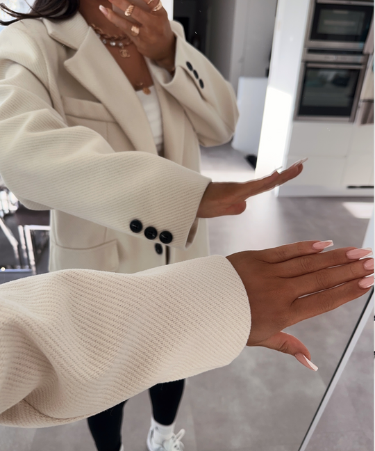 Heidi-Mode | Beiger Oversized Casual Blazer