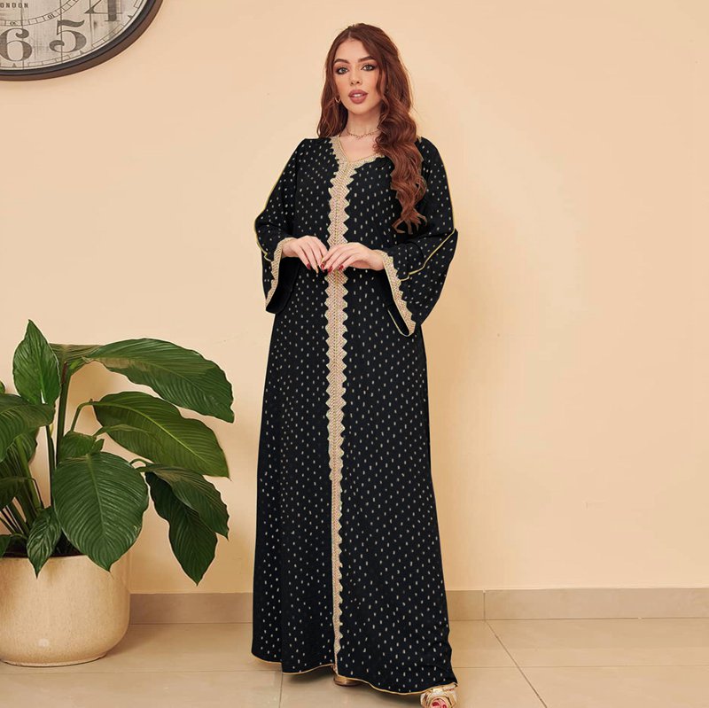 Heidi-Mode | Eid Kleid 11 Farboptionen Mittlerer Osten Türkisch Marokkanisch Frauen Bronze Luxus Kaftan Kaftan Kleid
