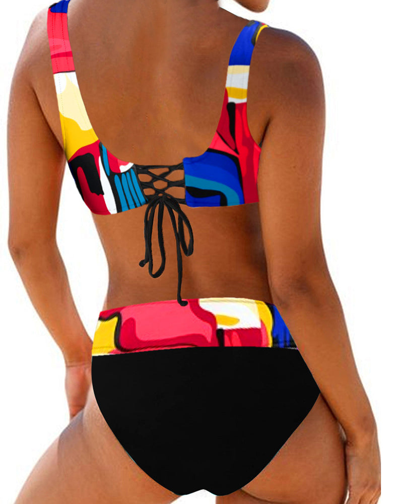 Heidi-Mode | Bikini mit Buntem Badeanzug