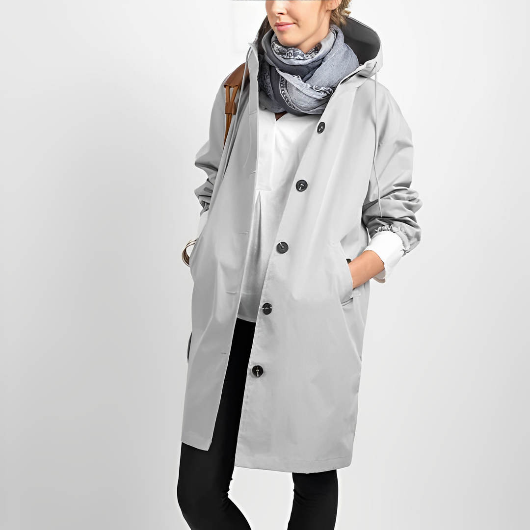 Heidi-Mode | Wasserdichte Regenjacke mit Kapuze für Damen