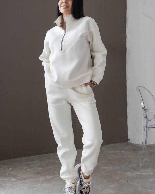 Heidi-Mode | Blusen- und Hosenanzug mit Reißverschluss und Jay Sweatshirt